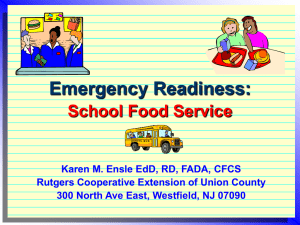Emergency Readiness for School Food Service
