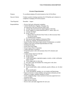 4-H Livestock Superintendent Role Description