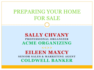 PREPARING YOUR HOME FOR SALE SALLY CHVANY EILEEN MAXCY