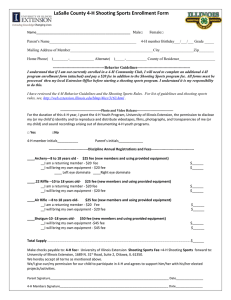 LaSalle County 4-H Shooting Sports Enrollment Form