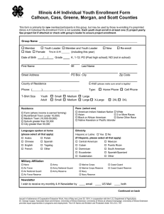 Youth Enrollment Sheet