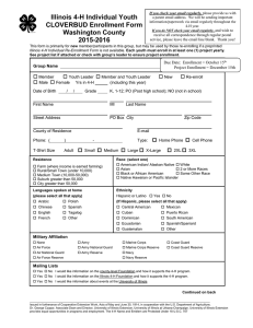 Cloverbud enrollment form