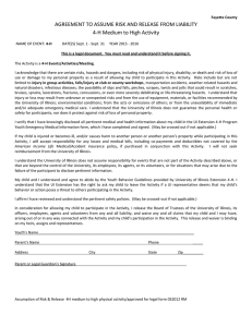 2015 - 2016 Fayette County Youth Risk & Liability Form