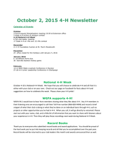 Oct. 2 4-H Newsletter