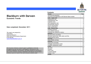 Blackburn with Darwen Economic Trends
