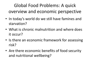 Global Food Problems: A quick overview and economic perspective