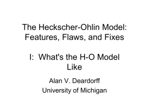 Whats the H-O Model Like?