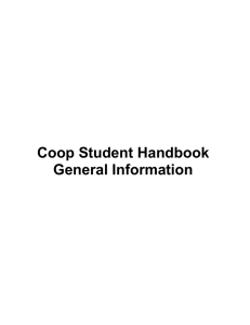 Co-op Student Handbook