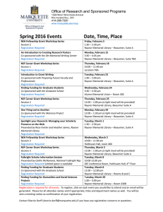 Spring 2016 Training and Event Calendar
