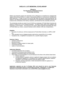 SHEILA B. LUTZ MEMORIAL SCHOLARSHIP