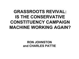 Grassroots Revival? Is the Conservative Constituency Campaign Machine Working Again?