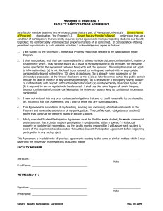 Faculty Participation Agreement