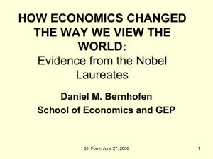 How economics changed the way we view the world: evidence from the Nobel Laureates