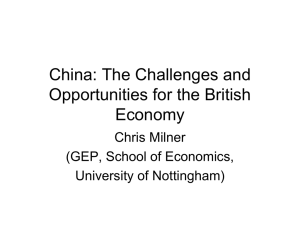 China: the challenges and opportunities for the British Economy