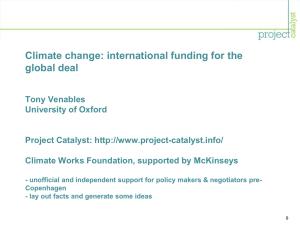 Climate change: international funding for the global deal