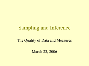 Sampling and Inference