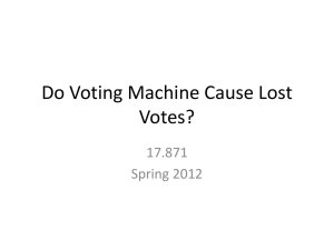 Do Voting Machines Cause Lost Votes (example)