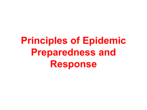 Epidemic preparedness
