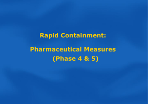 Rapid Containment - Pharmaceutical Measures (Phase 4 5)