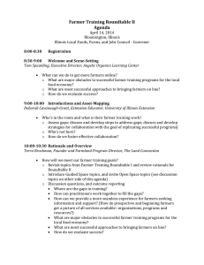 Farmer Training Roundtable II Agenda