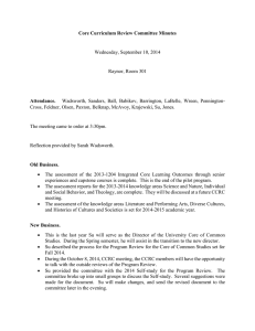 Core Curriculum Review Committee Minutes  Attendance. Wednesday, September 10, 2014