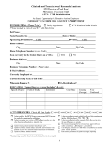 CTSI Adjunct Faculty Appointment Form