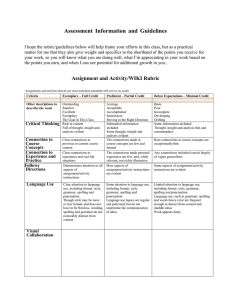 Assessment  Information  and  Guidelines