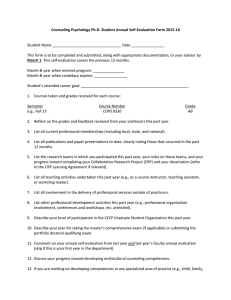 Counseling psychology doctoral student annual self-evaluation form