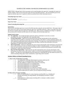 Supervisor evaluation: Elementary Internship