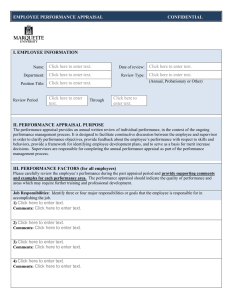Performance Appraisal Form for Employees That Supervise Other Employees