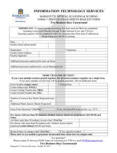 Form 1: Printed Exam Sheets Request Form
