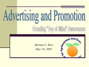 Advertising, Promotion