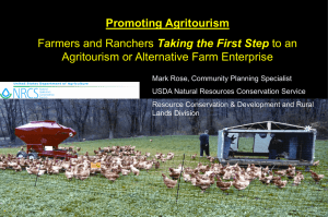 Agritourism and Alternative Enterprise Opportunity Identification Guide (Making the Right Decisions to Sustain Your Farm, Ranch and Resources)