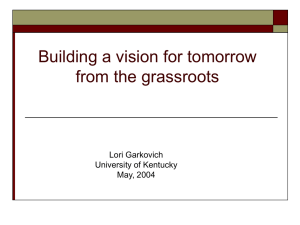 Building a Vision for Tomorrow from the Grassroots