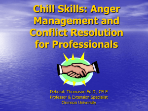 Chill Skills: Anger Management for the Professional