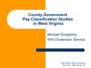 County Government Pay Classification Studies in West Virginia