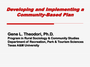 Developing and Implementing a Community-Based Plan