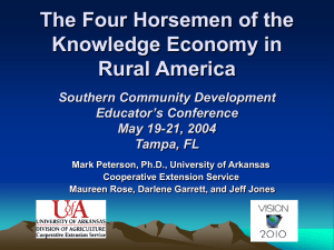 The Four Horsemen of the Knowledge Economy in Rural America