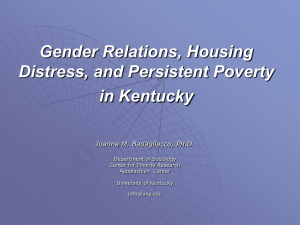 Gender Relations, Housing Distress, and Persistent Poverty in Appalachia