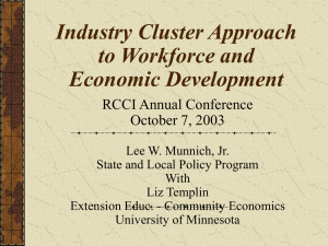 Industry Cluster Approach to Workforce and Economy Development