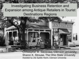 Investigating Business Retention and Expansion among Antique Retailers in Tourist Destination Regions