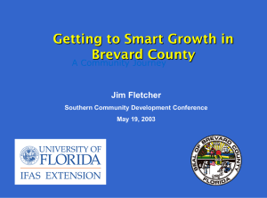 Land Use and Growth: Developing Smart Growth Principles for Brevard County, Florida