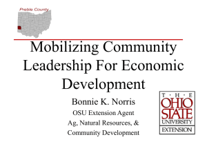 Mobilizing Community Leadership for Economic Development
