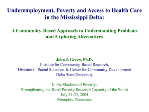 Poverty in the Mississippi Delta: A Community-Based Approach to Understanding the Problem and Exploring Diverse Alternatives