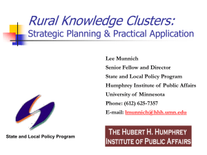 Rural Knowledge Clusters