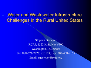Training for Small Community Water and Wastewater Staff: An Opportunity for Rural Community Colleges