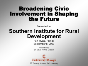 Broadening Civic Involvement in Shaping the Future