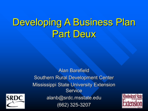 Developing A Business Plan Part Deux