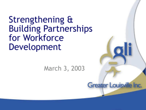 Strengthening &amp; Building Partnerships for Workforce Development