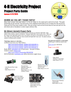 Electricity Parts Supplement